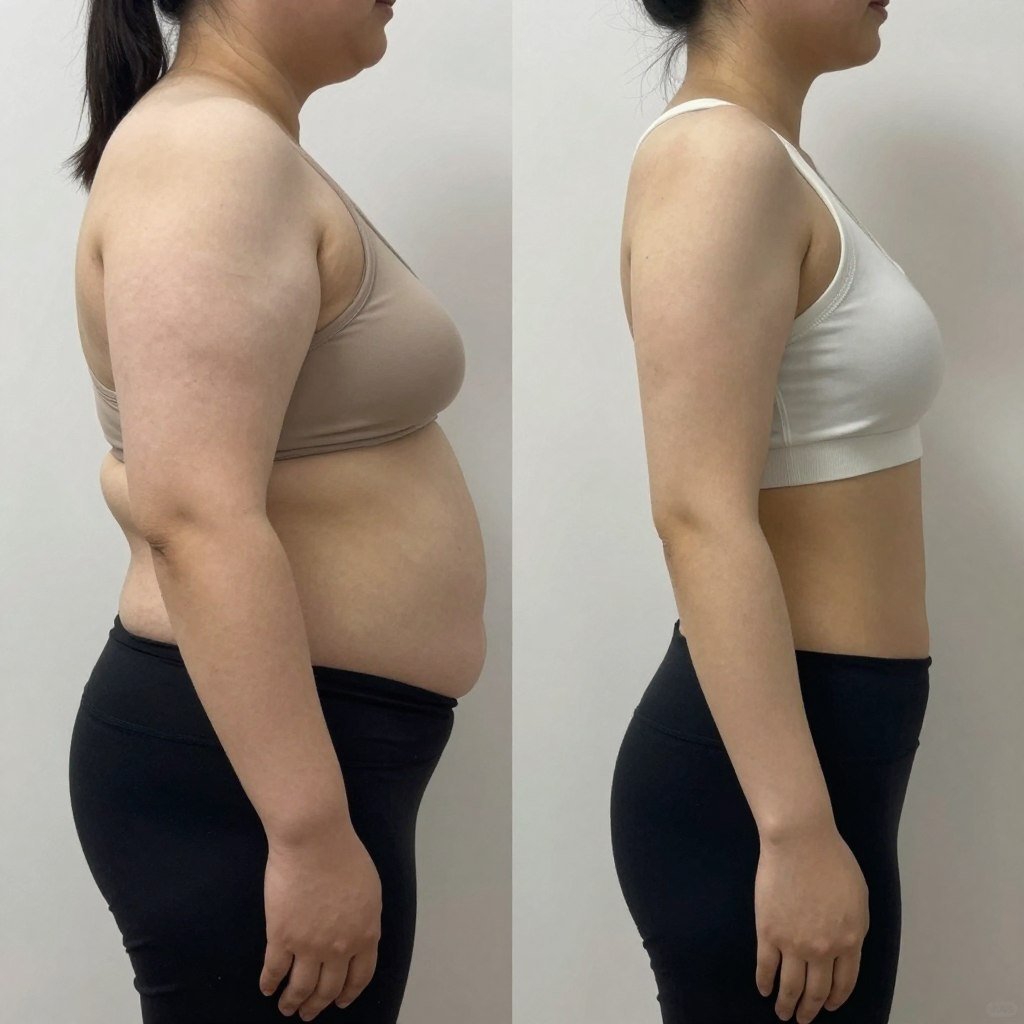 Before and after transformation from following the boiled egg diet plan PDF