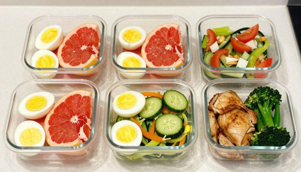 Full day meal prep for egg diet meal plan to lose weight