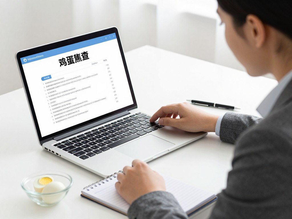 Person researching about the boiled egg diet plan PDF