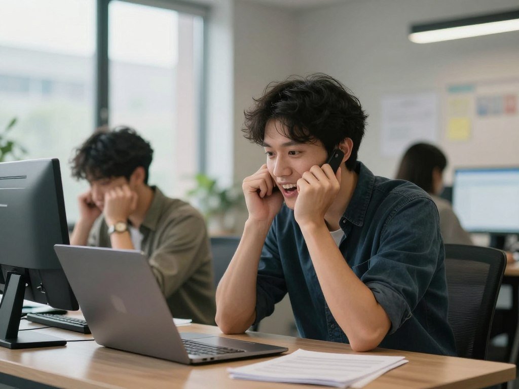 Professional maintaining energy through late afternoon work