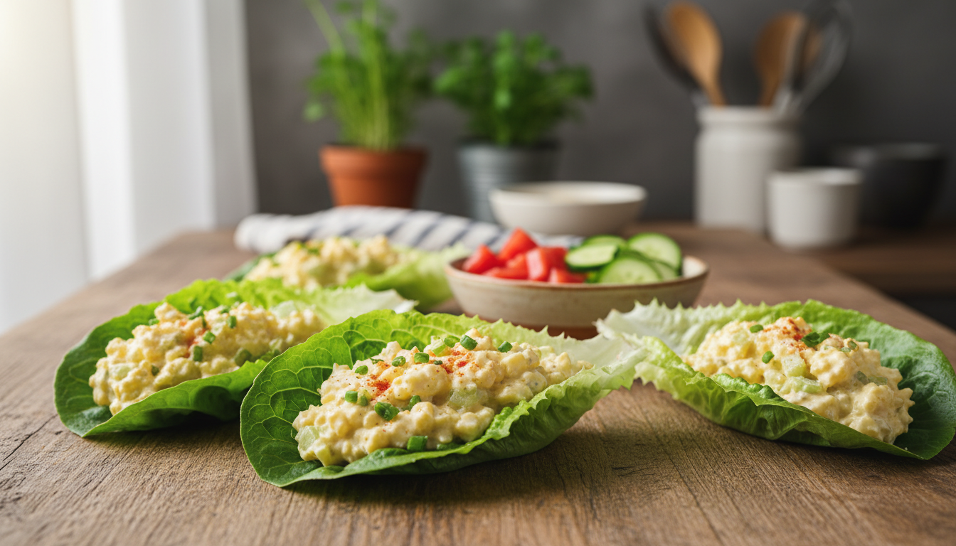 Healthy Egg Salad Lettuce Wraps