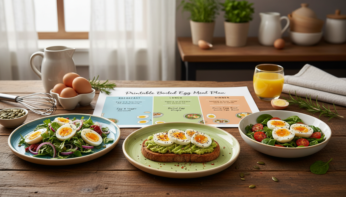 Printable Boiled Egg Meal Plan: Delicious and Nutritious