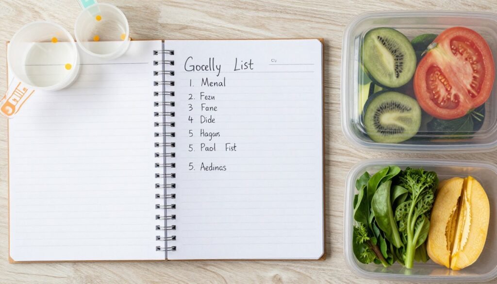 Meal planning and preparation for successful diet implementation