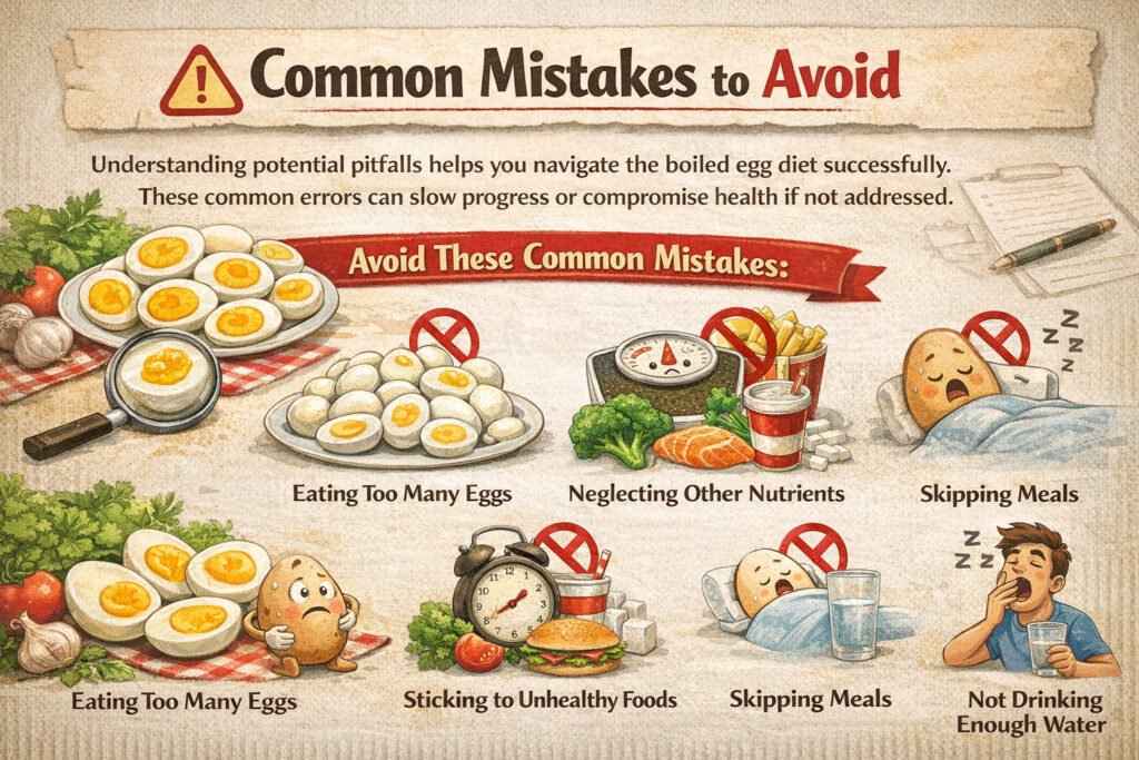 common mistakes to avoid on the boiled egg diet